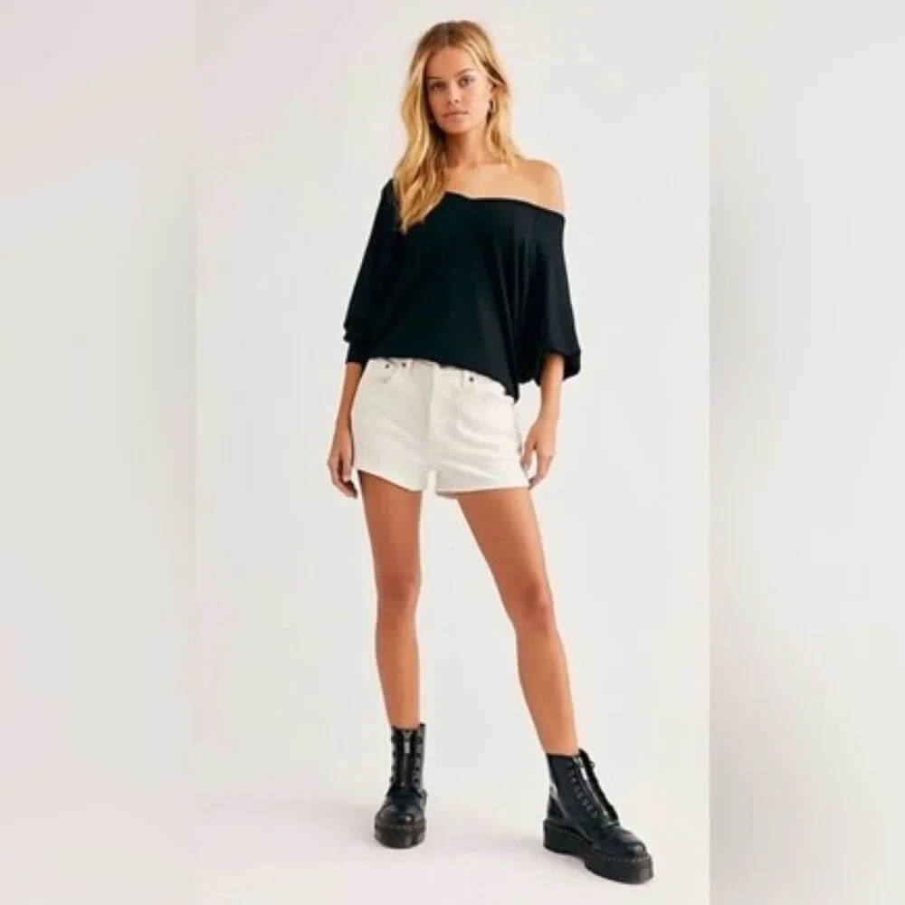 Free People  Santa Clara Long long Sleeve V-neck Black, NEW… - Picture 2 of 8